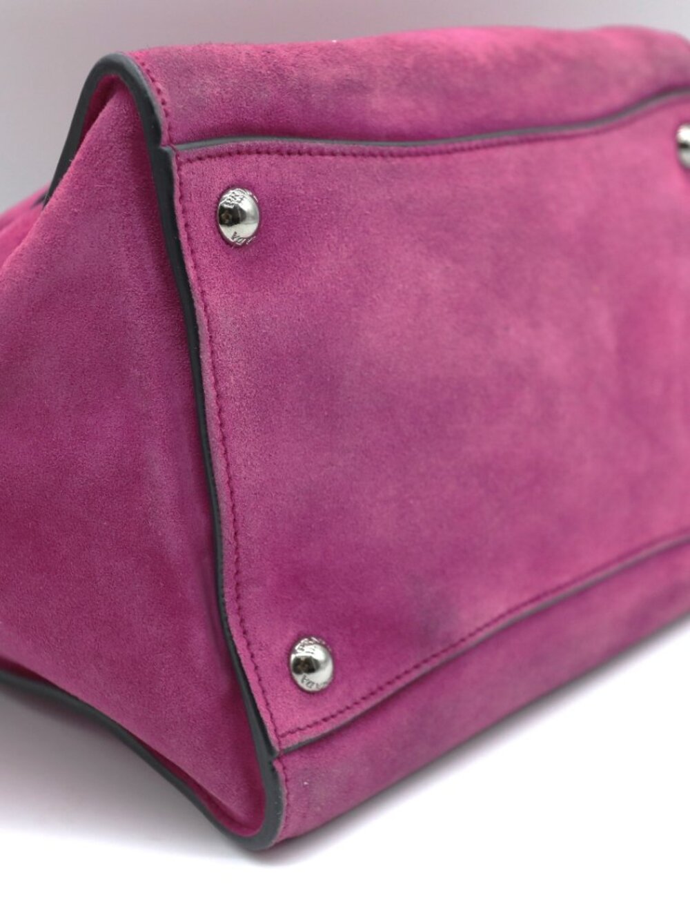 Prada Scamosciato Twin Pocket Tote Pink Suede Leather Shoulder Bag - Picture 8 of 15